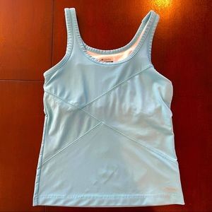 Columbia Titanium Athletic Blue Tank Top with Built-in Bra | Size Medium